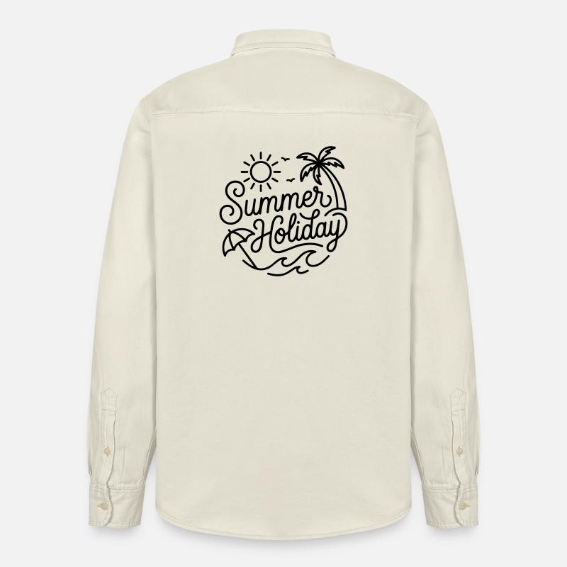 Summer holidays - Relaxed Fit Unisex Organic Shirt by Stanley/Stella - soft Ecru