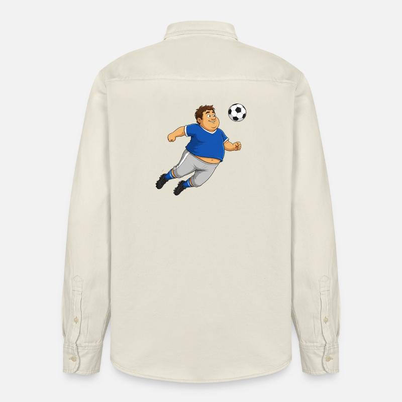 Footballeur avec ballon - Chemise unisexe coupe décontractée bio Stanley/Stella - écru doux
