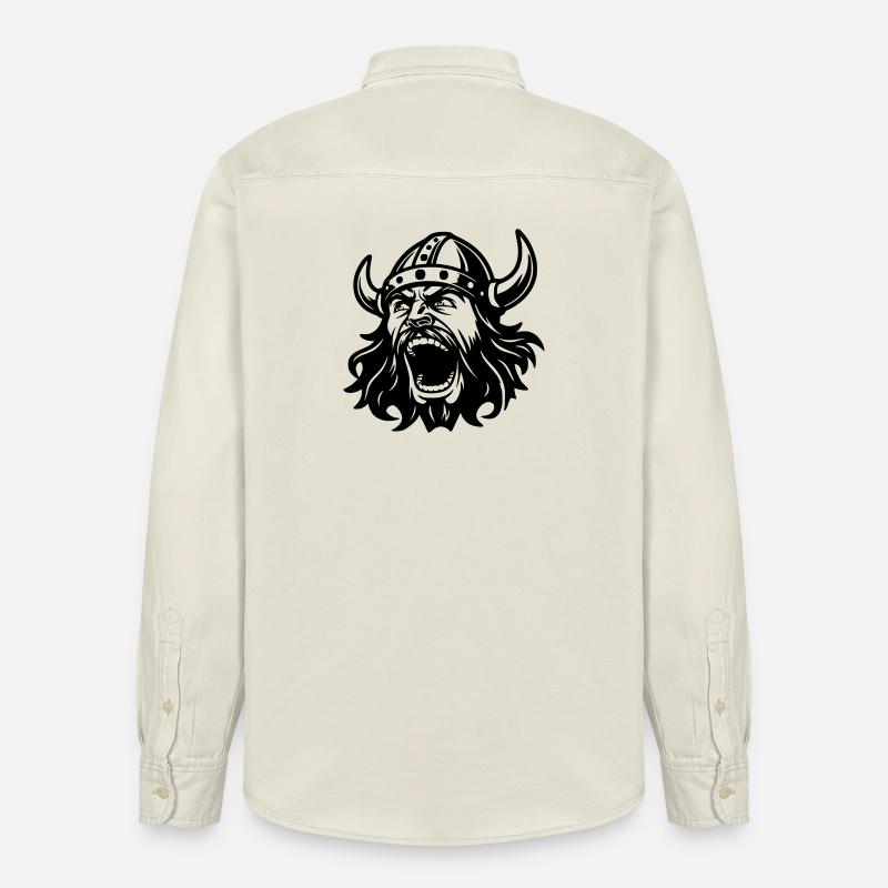 Wikinger Black Head - Relaxed Fit Unisex Organic Hemd von Stanley/Stella - Natur