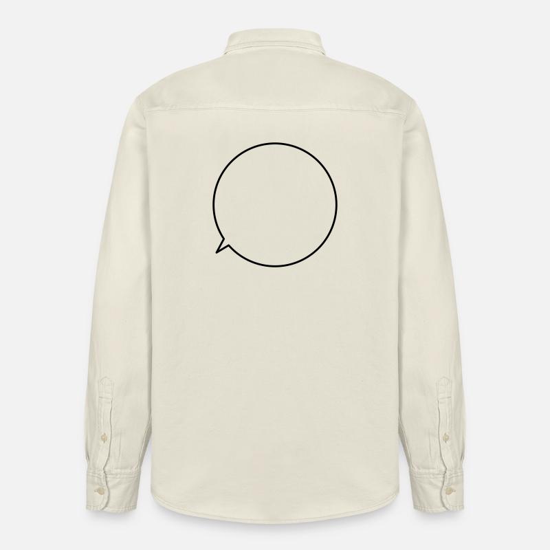 Speech bubble request text customizable - Relaxed Fit Unisex Organic Shirt by Stanley/Stella - soft Ecru