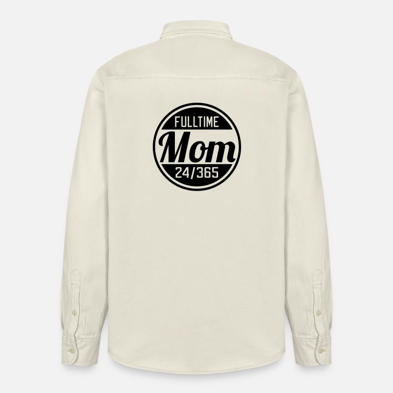 Fulltime Mom | Vollzeit Mutter - Chemise unisexe coupe décontractée bio Stanley/Stella - écru doux