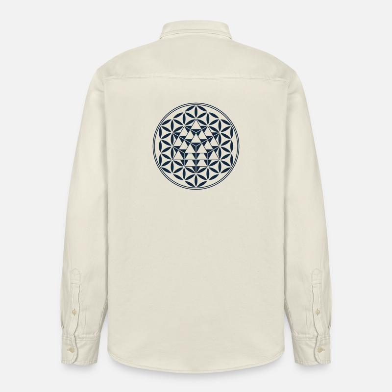Vector Equilibrium, Geometria Sacra - Camicia unisex vestibilità rilassata bio di Stanley/Stella - ecru morbido