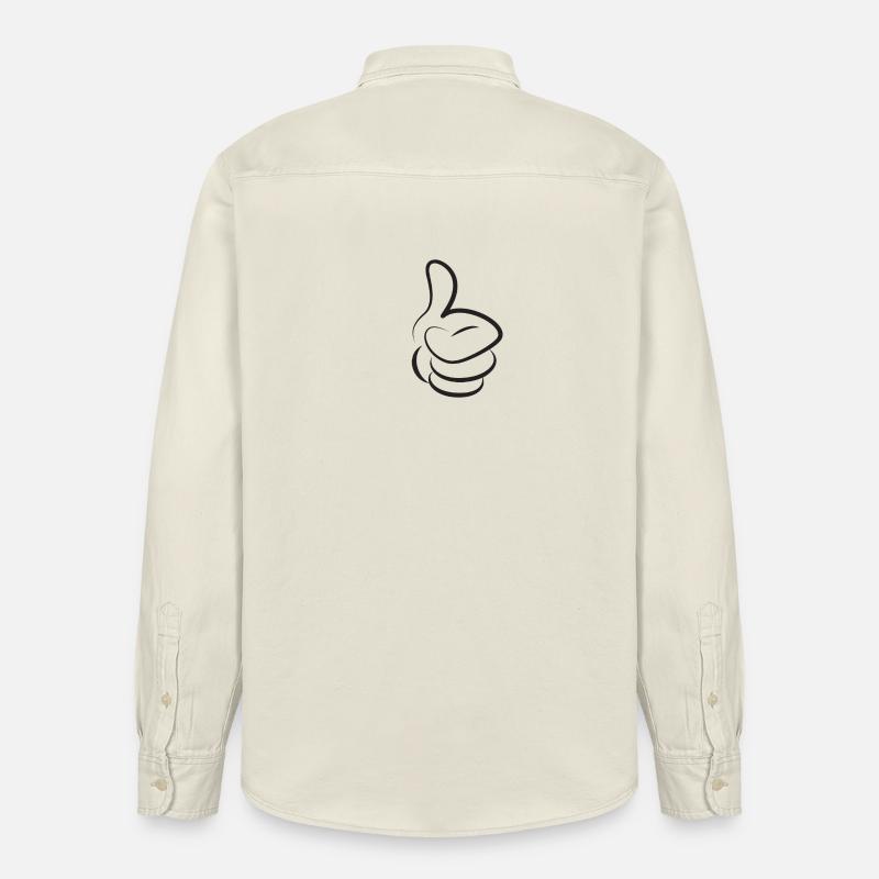 Daumen hoch! - Relaxed Fit Unisex Organic Hemd von Stanley/Stella - Natur