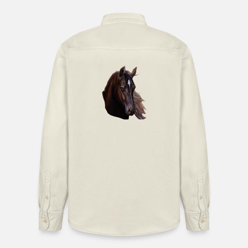 cheval - Chemise unisexe coupe décontractée bio Stanley/Stella - écru doux