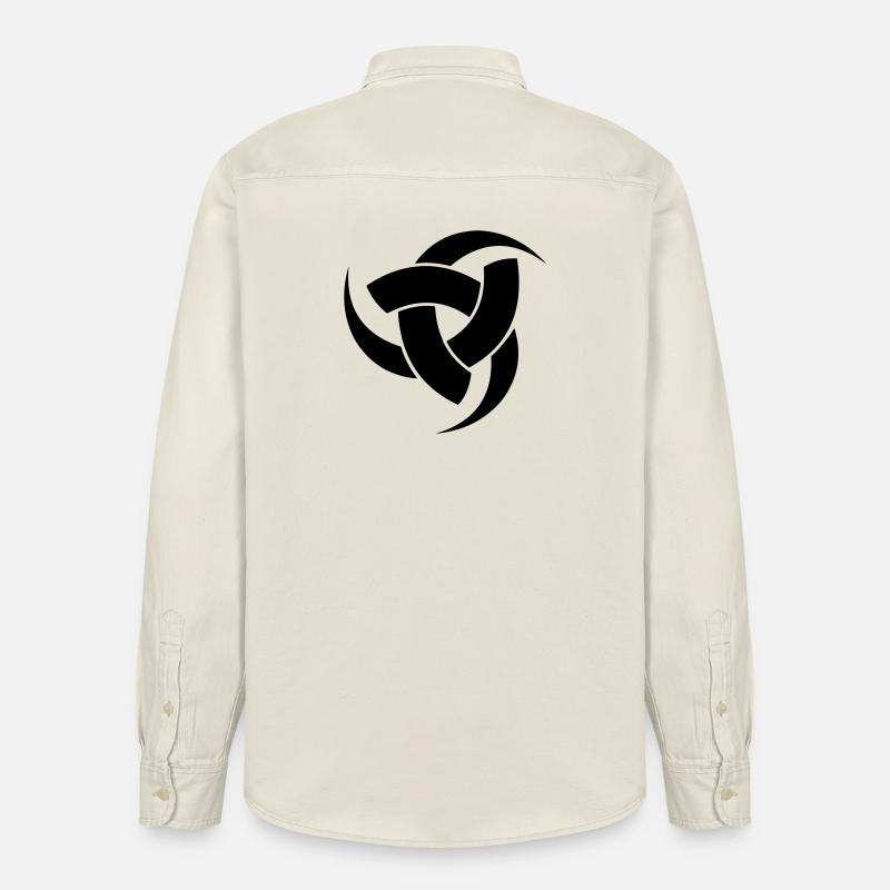 Odins Drei-Hörner-Symbol - Relaxed Fit Unisex Organic Hemd von Stanley/Stella - Natur