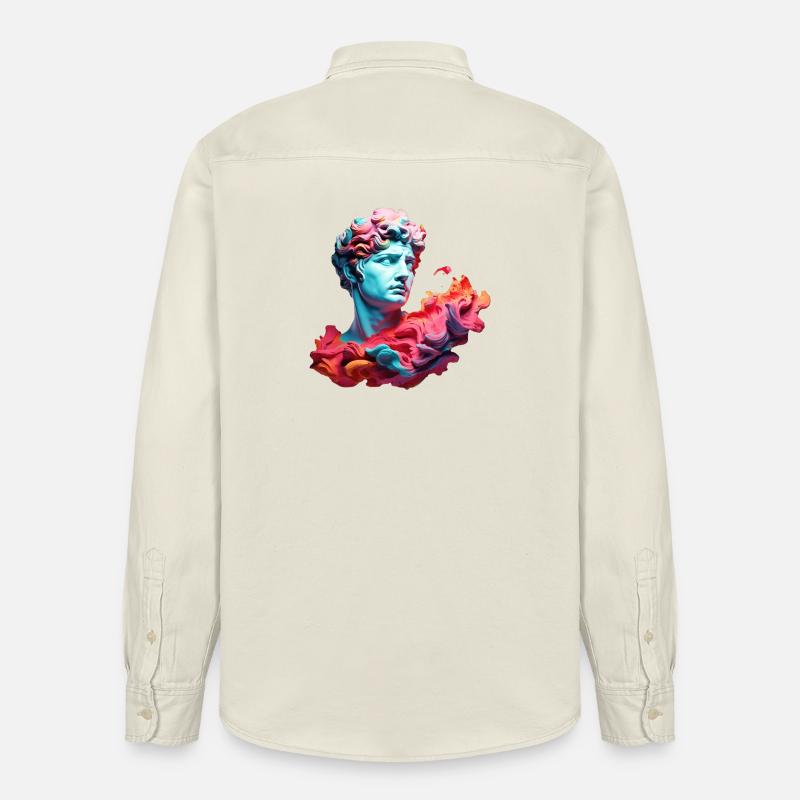 Neon-Psychedelische Büste - Relaxed Fit Unisex Organic Hemd von Stanley/Stella - Natur