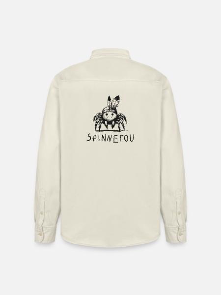 spinnetou wortspiel spinne lustig winnetou - Relaxed Fit Unisex Organic Hemd von Stanley/Stella - Natur