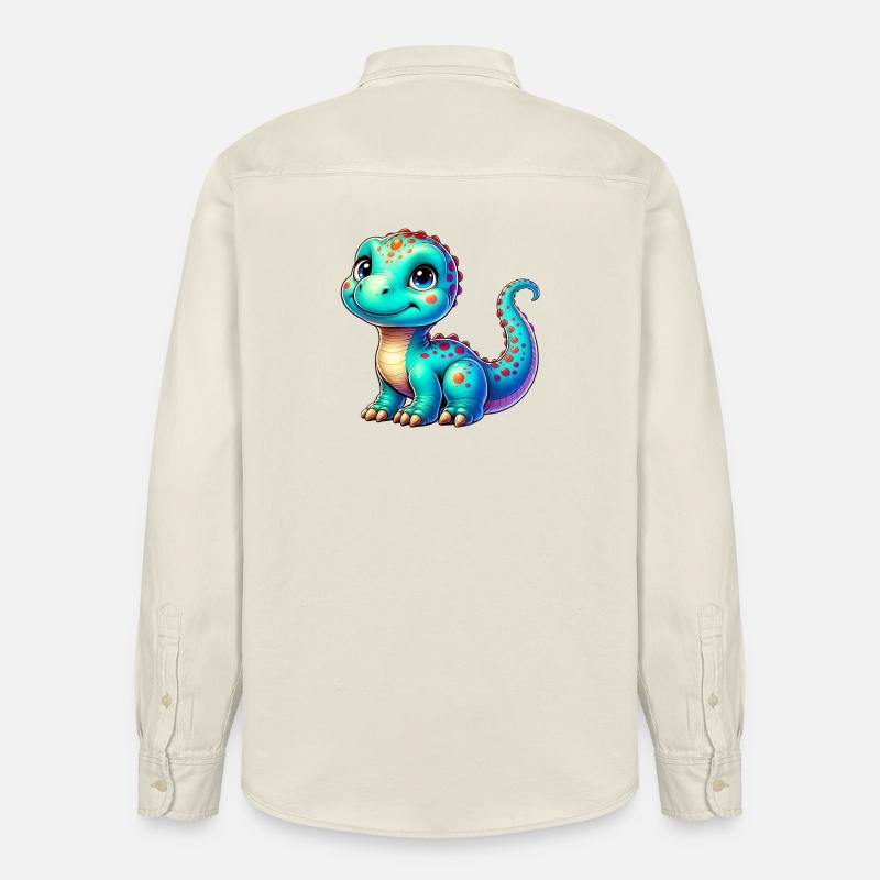 Dinosaurier - Relaxed Fit Unisex Organic Hemd von Stanley/Stella - Natur