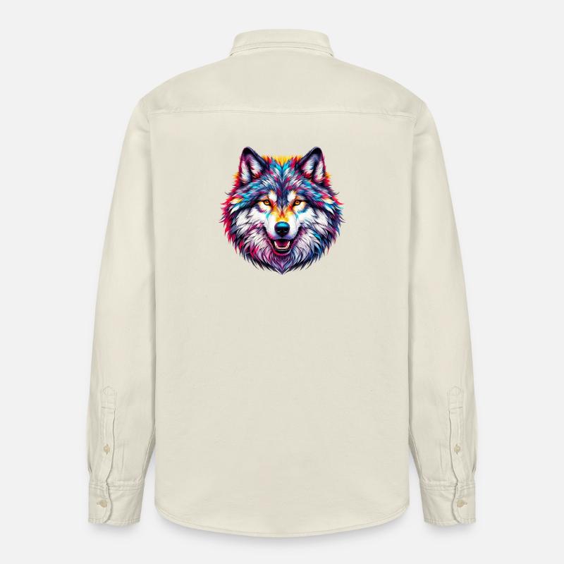 Wolf - Relaxed Fit Unisex Organic Shirt by Stanley/Stella - soft Ecru