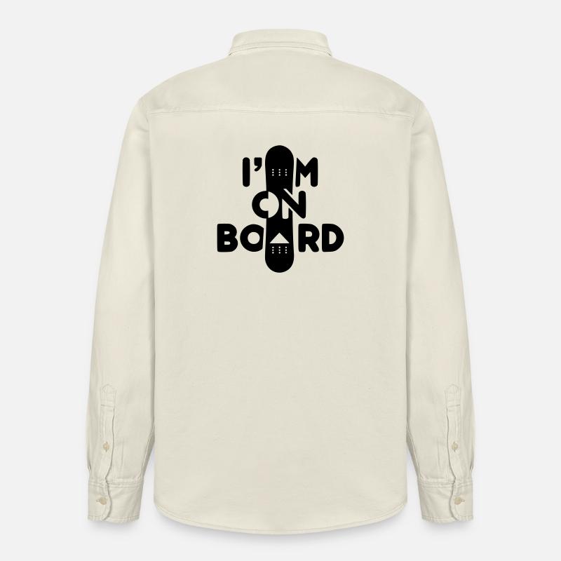 Ich bin an Bord -Snowboard - Relaxed Fit Unisex Organic Hemd von Stanley/Stella - Natur