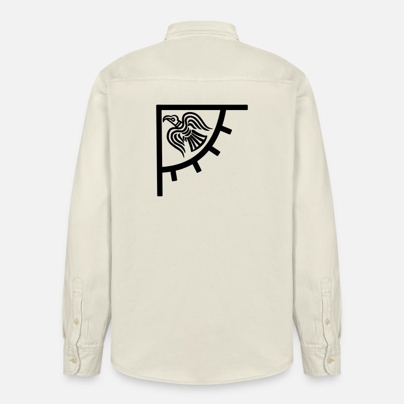 Wikingerflagge Ecke Rabe - Relaxed Fit Unisex Organic Hemd von Stanley/Stella - Natur