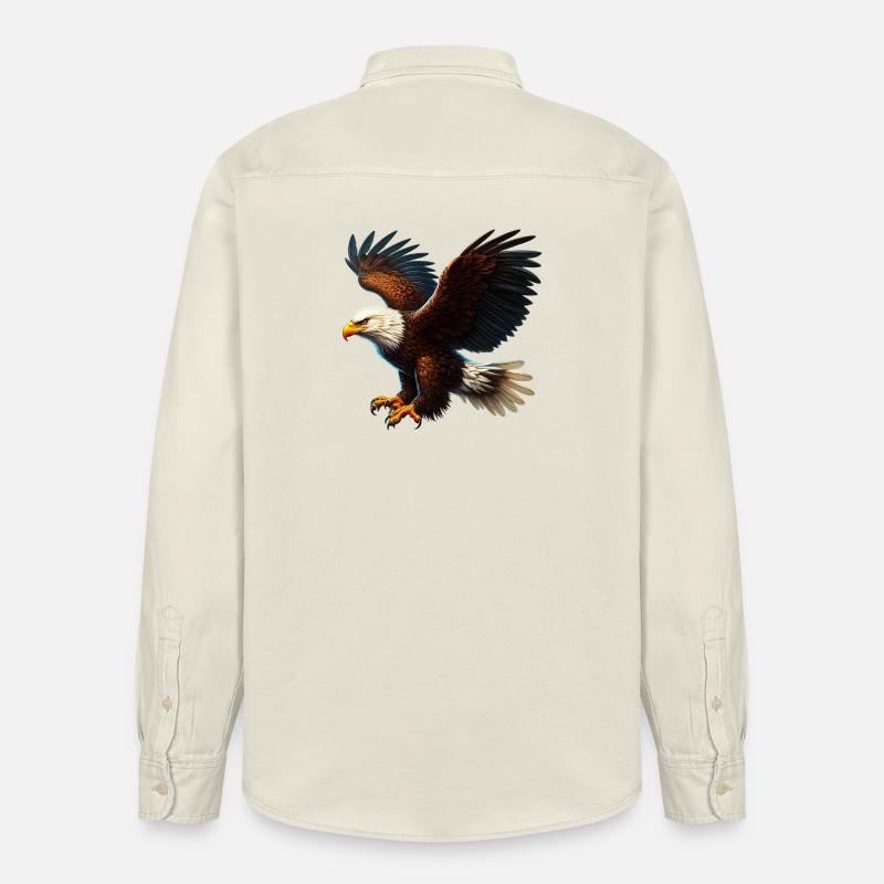 Adler - Relaxed Fit Unisex Organic Hemd von Stanley/Stella - Natur