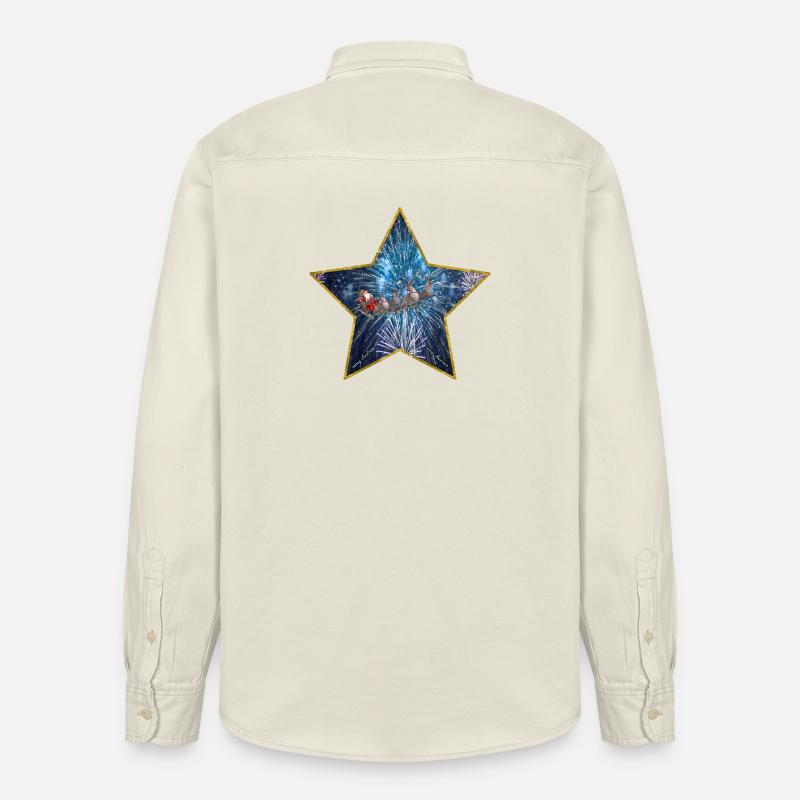 Joyeux Noël Version 3 - Chemise unisexe coupe décontractée bio Stanley/Stella - écru doux