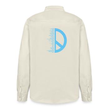 Pacifica - Frieden - Relaxed Fit Unisex Organic Hemd von Stanley/Stella - Natur - Hinten - AI Model Male 178 light (178cm)
