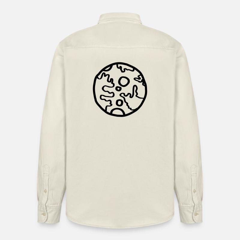Planet Space Doodle Einfach - Relaxed Fit Unisex Organic Hemd von Stanley/Stella - Natur