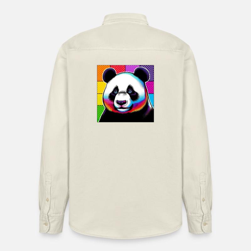 panda - Chemise unisexe coupe décontractée bio Stanley/Stella - écru doux