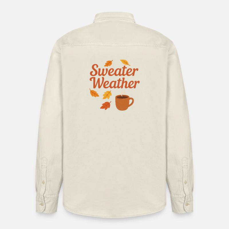 Météo du pull - Chemise unisexe coupe décontractée bio Stanley/Stella - écru doux