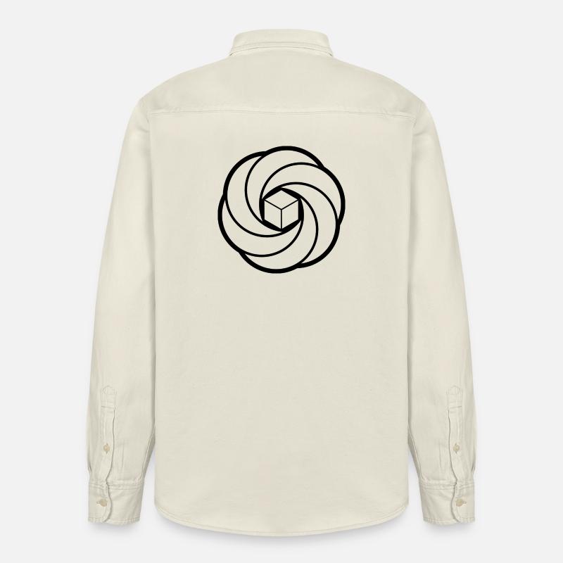 Vortex de cube cosmique - Chemise unisexe coupe décontractée bio Stanley/Stella - écru doux