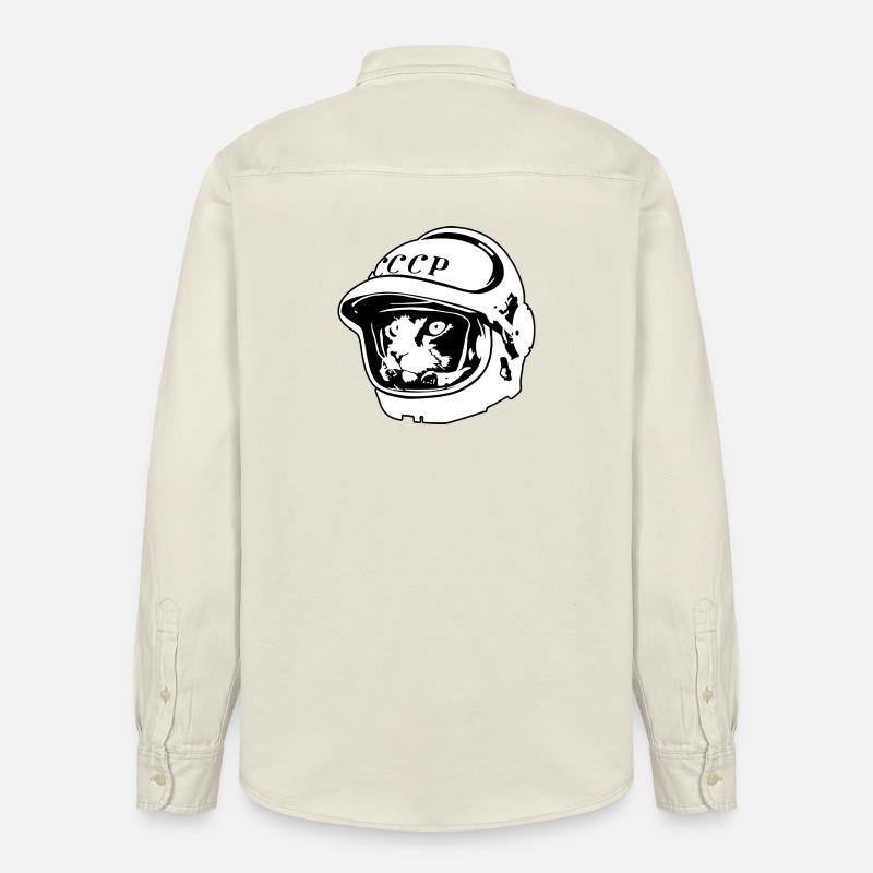 Kosmo Cat – Aventure spatiale et astronomique - Chemise unisexe coupe décontractée bio Stanley/Stella - écru doux