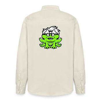 Frosch Frau Hübsch Kröte Lustig Weiblich Mädchen - Relaxed Fit Unisex Organic Hemd von Stanley/Stella - Natur - Hinten - AI Model Male 178 light (178cm)