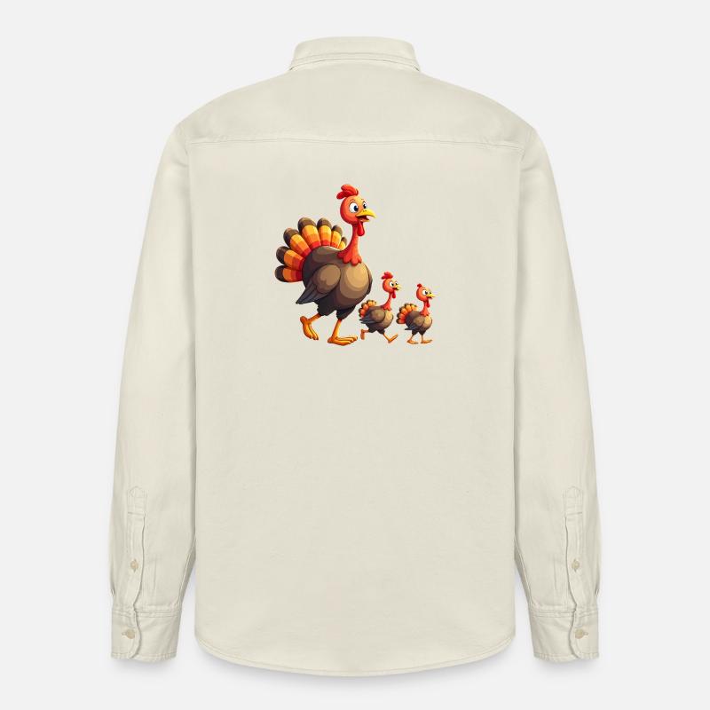 Bébé dinde de Thanksgiving - Chemise unisexe coupe décontractée bio Stanley/Stella - écru doux