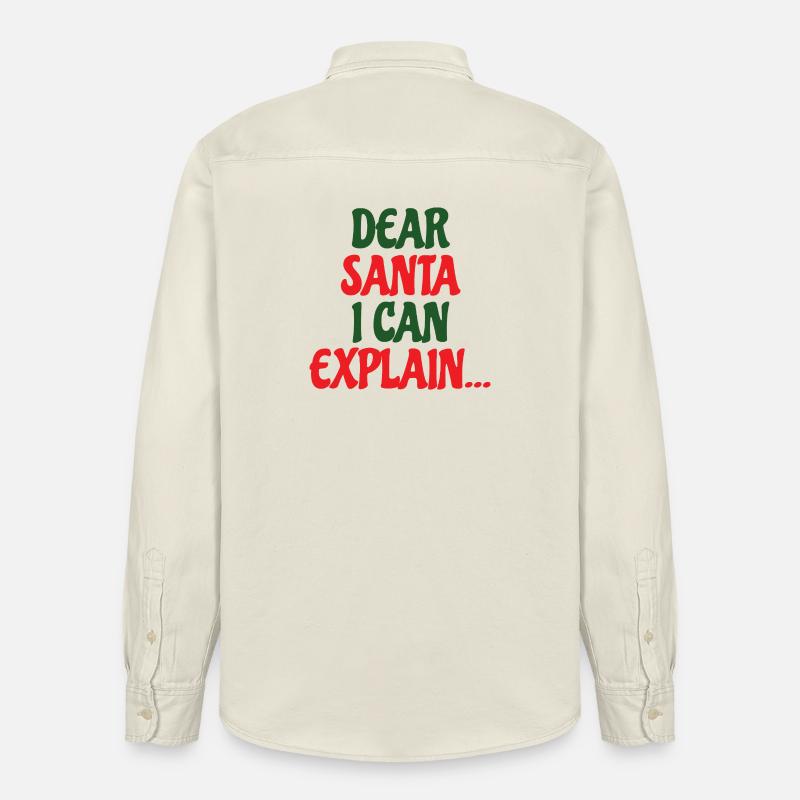 Dear Santa I Can Explain - Relaxed Fit Unisex Organic Hemd von Stanley/Stella - Natur