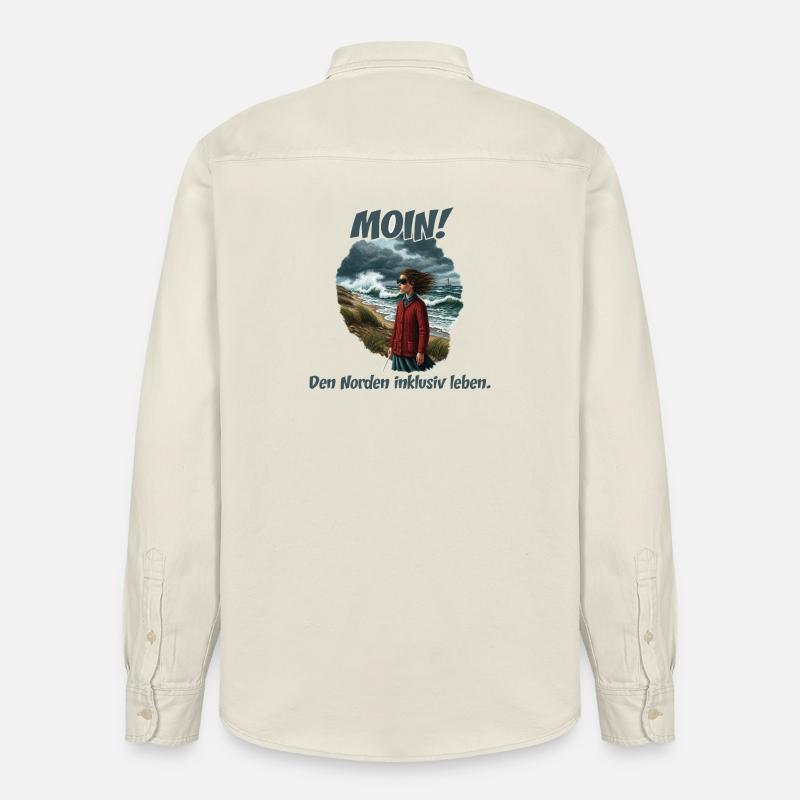 Moin y compris vent côtier - Chemise unisexe coupe décontractée bio Stanley/Stella - écru doux