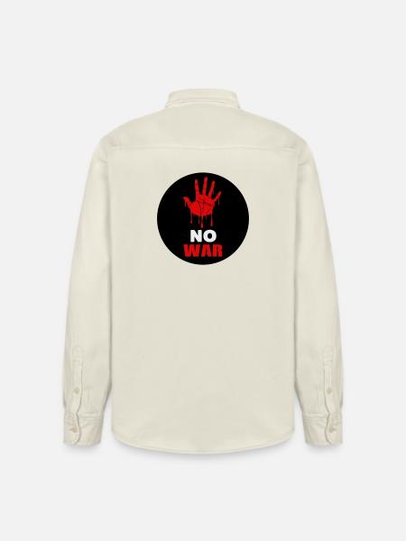 No War - Chemise unisexe coupe décontractée bio Stanley/Stella - écru doux