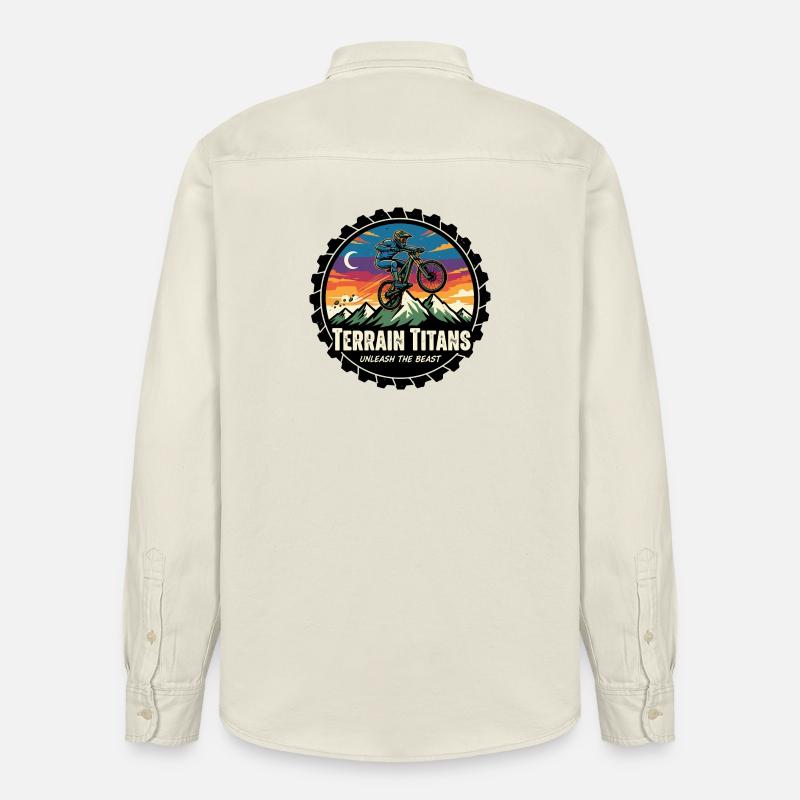 Terrain Titans MTB Unleashed - Chemise unisexe coupe décontractée bio Stanley/Stella - écru doux