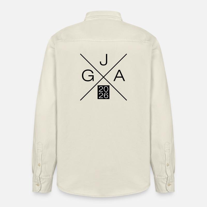 Enterrement de vie de garçon 2026 - Chemise unisexe coupe décontractée bio Stanley/Stella - écru doux