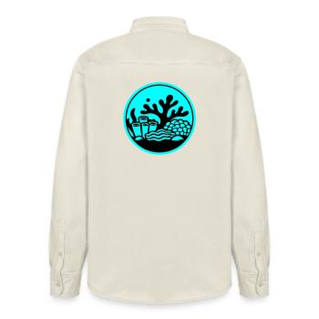 Korallen Symbol Korallenriff Ozean - Relaxed Fit Unisex Organic Hemd von Stanley/Stella - Natur - Hinten - AI Model Male 178 light (178cm)