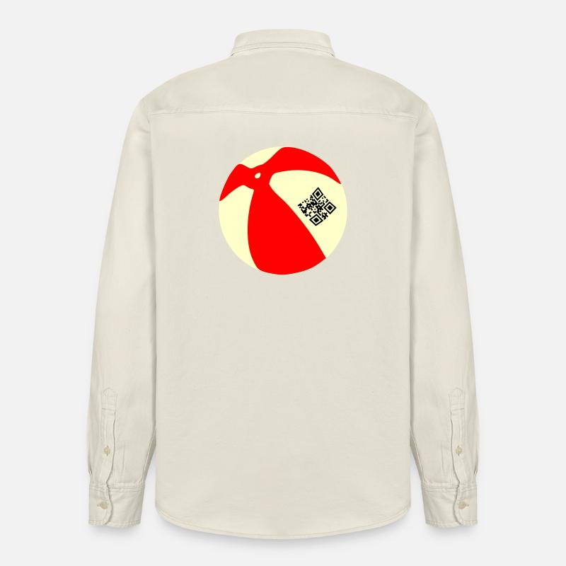 Ball QR - Relaxed Fit Unisex Organic Hemd von Stanley/Stella - Natur