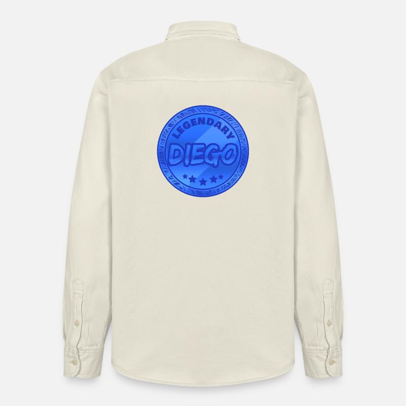 Diego comme idée de cadeau - Chemise unisexe coupe décontractée bio Stanley/Stella - écru doux