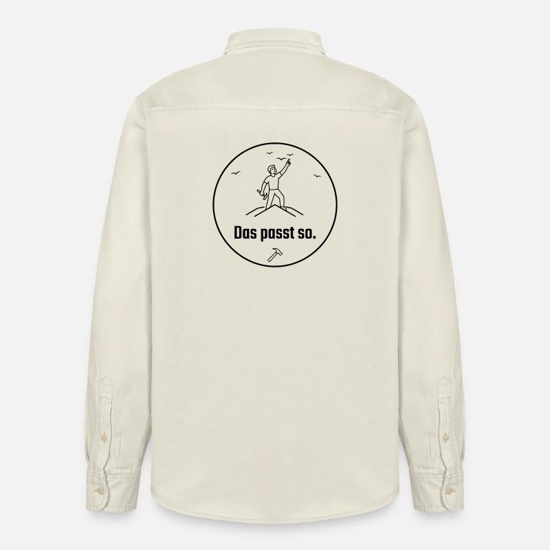 Dachdecker das passt so Stolz - Relaxed Fit Unisex Organic Hemd von Stanley/Stella - Natur