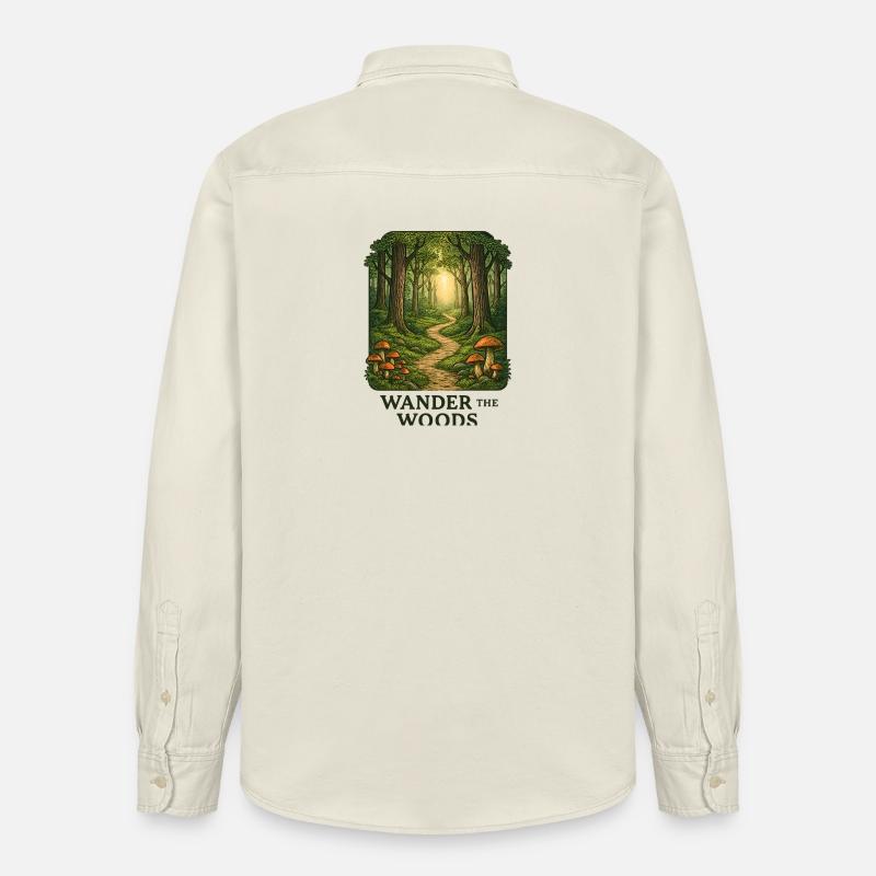 Waldpfad Wander durch den Wald - Relaxed Fit Unisex Organic Hemd von Stanley/Stella - Natur