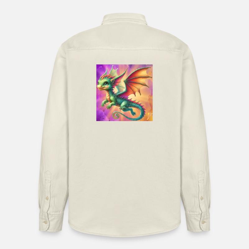 Drache - Relaxed Fit Unisex Organic Hemd von Stanley/Stella - Natur