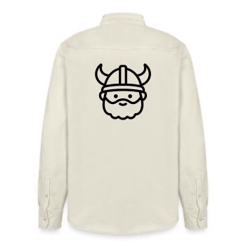 Wikinger - Relaxed Fit Unisex Organic Hemd von Stanley/Stella - Natur - Hinten - AI Model Male 178 light (178cm)