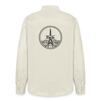 Paris - Relaxed Fit Unisex Organic Hemd von Stanley/Stella - Natur - Hinten - AI Model Male 178 light (178cm)