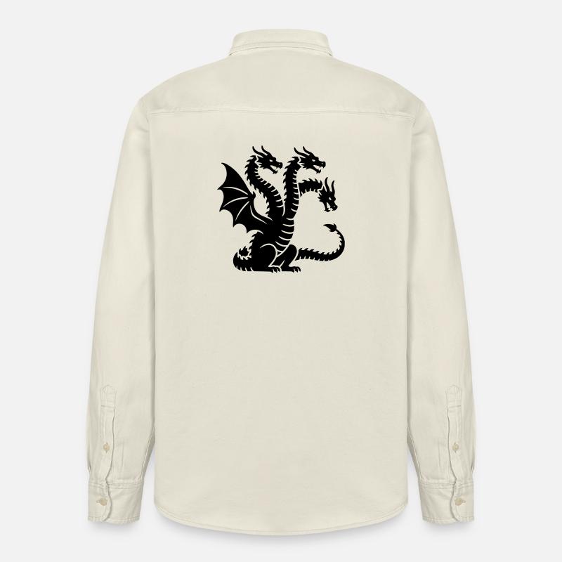 Drache - Relaxed Fit Unisex Organic Hemd von Stanley/Stella - Natur