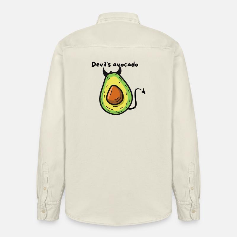Avocat Démon Pop Cartoon - Chemise unisexe coupe décontractée bio Stanley/Stella - écru doux