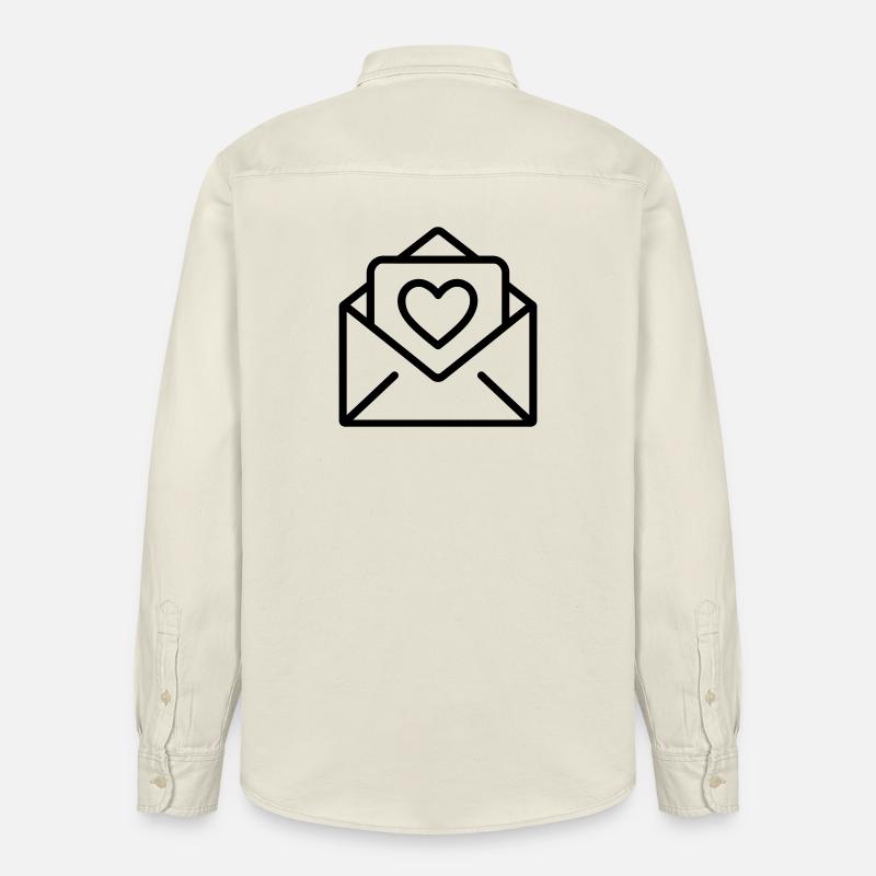 lettre d’amour - Chemise unisexe coupe décontractée bio Stanley/Stella - écru doux