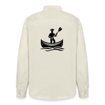 Kapitän Boot - Relaxed Fit Unisex Organic Hemd von Stanley/Stella - Natur - Hinten - AI Model Male 178 light (178cm)