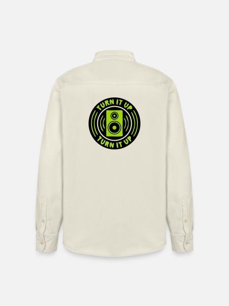 Speaker Music Badge - Relaxed Fit Unisex Organic Shirt by Stanley/Stella - soft Ecru