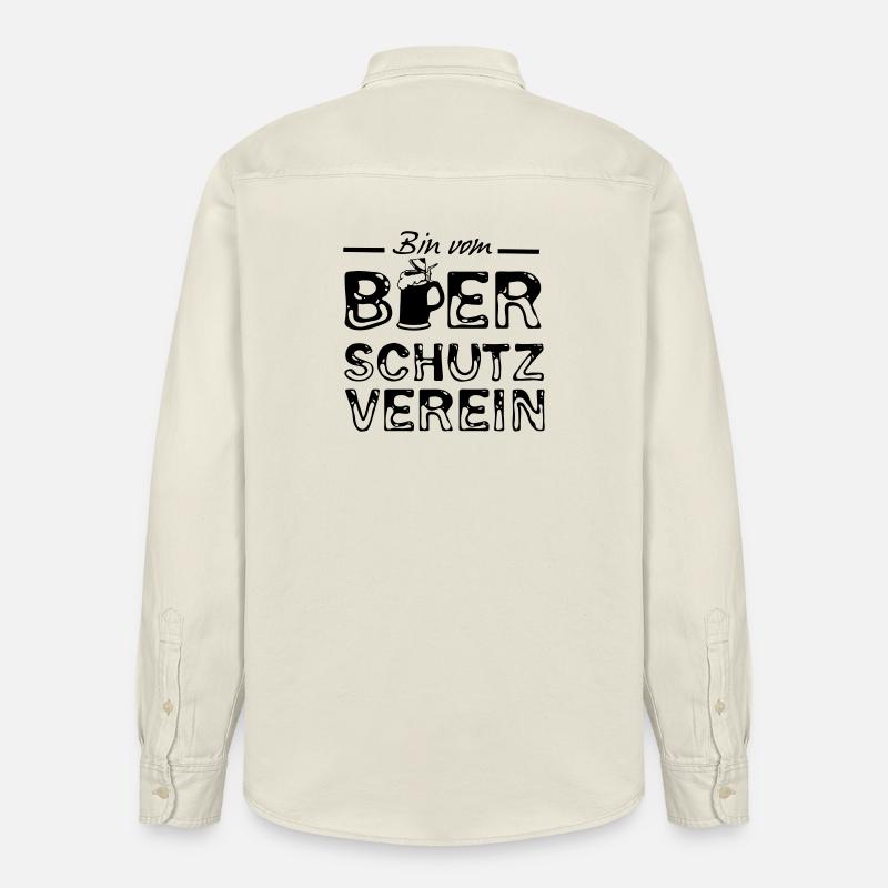 Bier Spruch Sprüche lustig Geschenk - Relaxed Fit Unisex Organic Hemd von Stanley/Stella - Natur