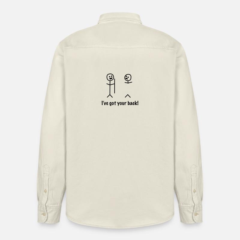 Strichmännchen lustig cool - Relaxed Fit Unisex Organic Hemd von Stanley/Stella - Natur