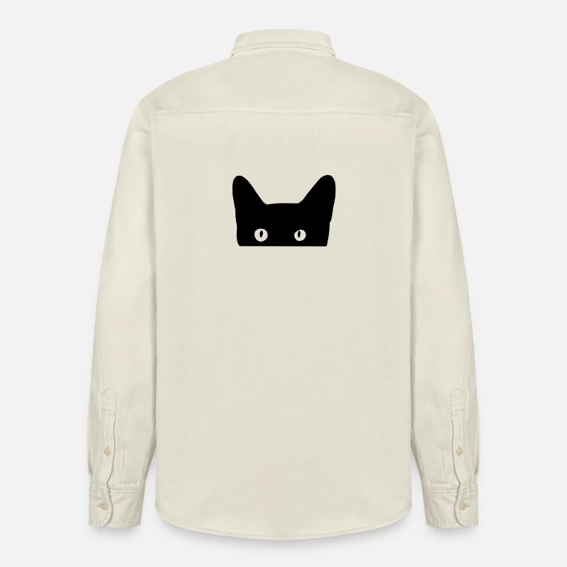 chat - Chemise unisexe coupe décontractée bio Stanley/Stella - écru doux