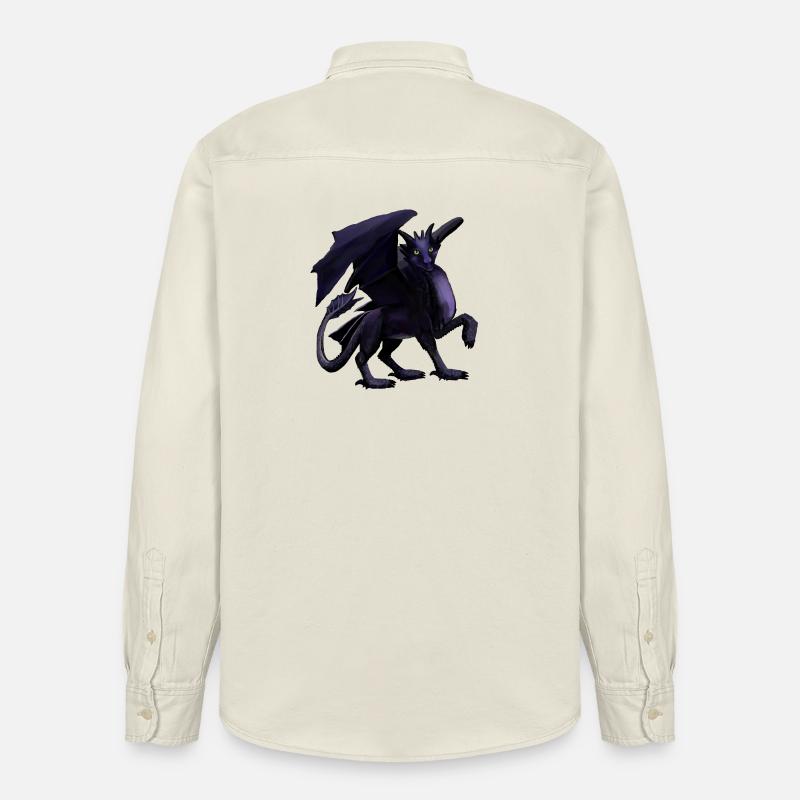Schwarzer Drache - Relaxed Fit Unisex Organic Hemd von Stanley/Stella - Natur