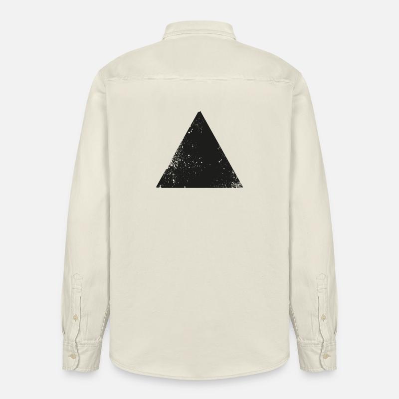 hippie triangle symbole de forme - Chemise unisexe coupe décontractée bio Stanley/Stella - écru doux