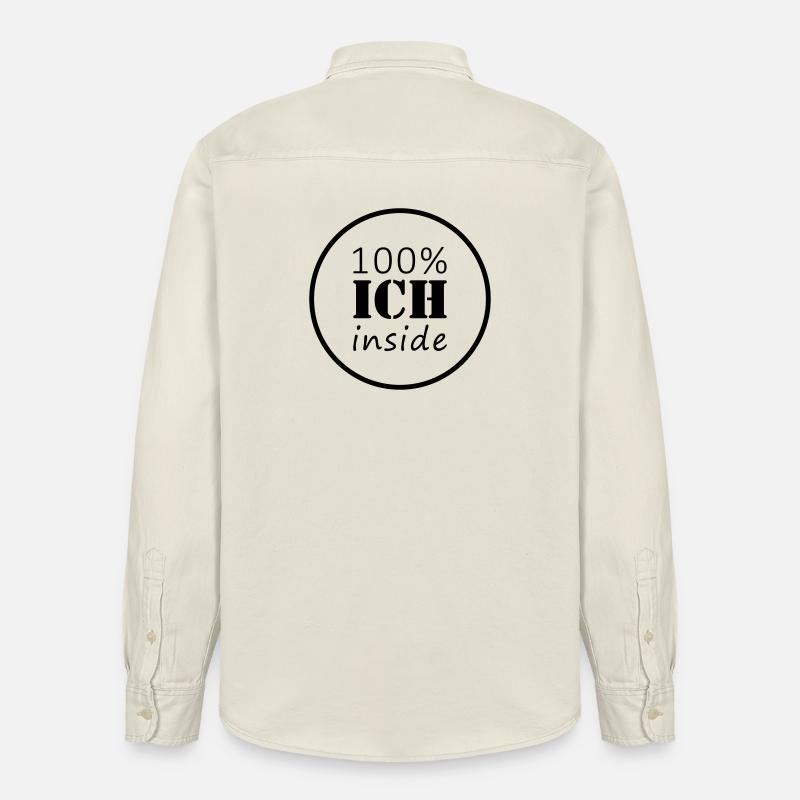 100% ich inside | Kreis - Relaxed Fit Unisex Organic Hemd von Stanley/Stella - Natur