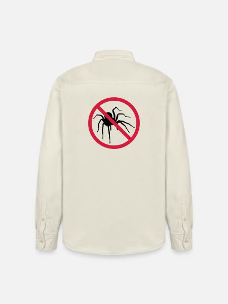 ingen edderkop forbudt skjold edderkop design cl - Stanley/Stella unisex skjorte afslappet pasform økologisk - blød ecru